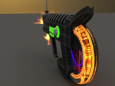 futuristic weapon Free low-poly 3D model