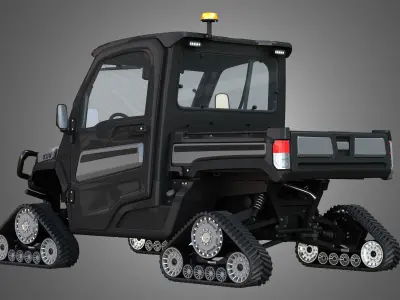JD - XUV865M Crossover Utility Vehicle - with Tracks System 3D model