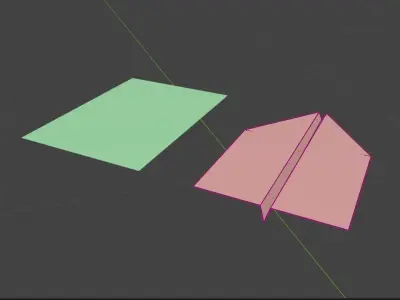 Paper airplane made with my exam Free 3D model