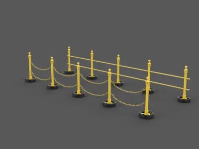 Steel Barriers 3D model