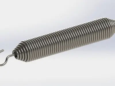 Spring with Swivel Hook 3D model