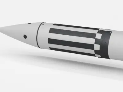 MGM-31 Pershing 1 Solid-Fueled Ballistic Missile 3D model