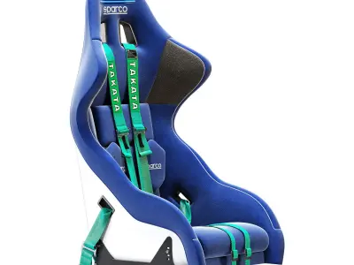 sparco pro 2000-martini racing-racing seat 3D model