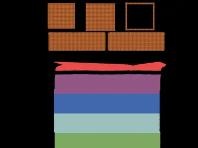 Hotair ballon Low-poly 3D model