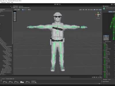 Casual Soldier 03 Low-poly 3D model