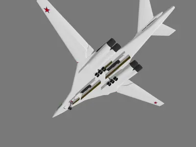 Tu-160 japanese fighter jet Free 3D model