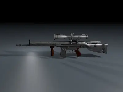 Hecker koch G3 Sniper Rifle 3D model