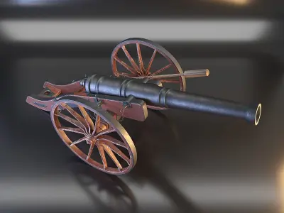 Medieval cannon   3D model