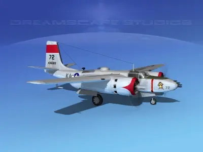 Douglas A-26B Invader V01 USAAF 3D model