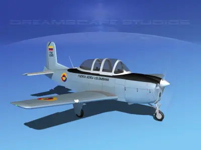 Beechcraft T-34 Mentor Colombia 3D model