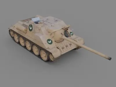 SU-100 Tank destroyer Egypt Free 3D model