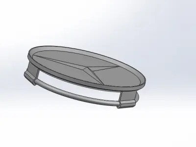 Mercedes Wheel Hub Cap Free 3D model