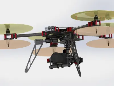 Spyder sQuad X8 multirotor Free 3D model