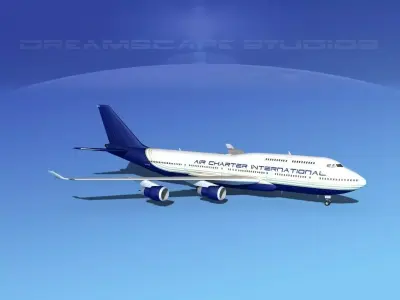 Boeing 747-400 Air Charter Intl 3D model