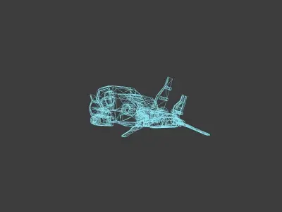 SciFi Spaceship Bomber 3D model