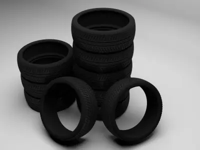 Car tire 3D model 3D model