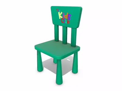 Kids Chair Low-poly PBR Free low-poly 3D model