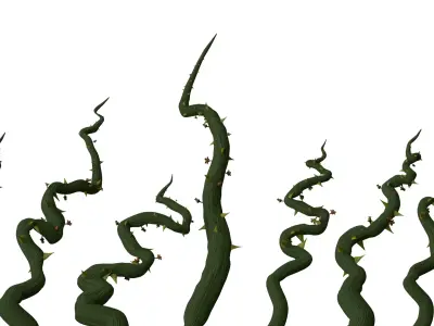 Modular Root Environment Pack Low-poly 3D model