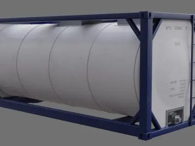 Tank Container 1A Low-poly 3D model