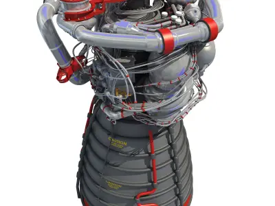 RS-25 Space Shuttle Rocket Engine 3D model