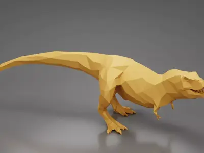 T-Rex 8 lowpoly 3D Print Low-poly 3D model