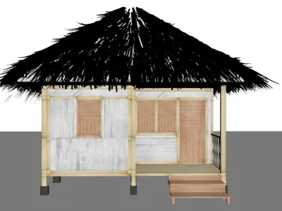 Sundanese traditional Suhunan Jolopong Low-poly 3D model