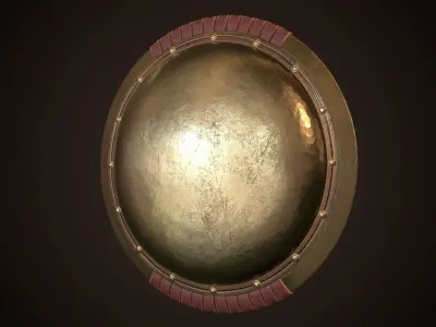 Hoplite Shield Low-poly 3D model