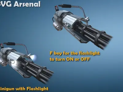 Minigun - HQ Low-poly 3D model