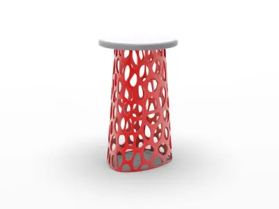 Display table and stool Free 3D model