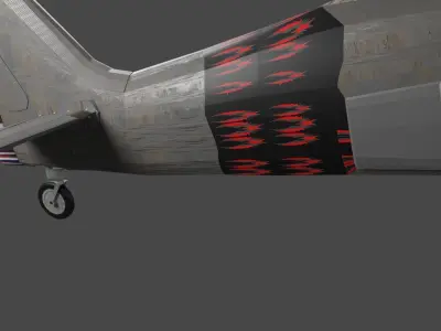 Worldwar2 aircraft plane Low-poly 3D model