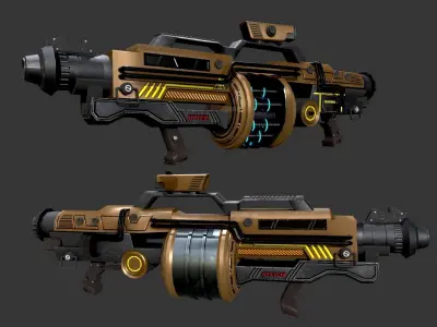 Sci-Fi Gunade  Low-poly 3D model