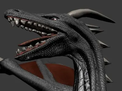 Dragon Rigged and Game Ready Free low-poly 3D model