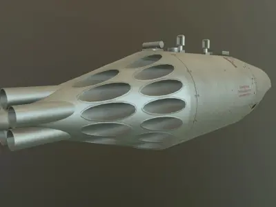 Rocket Launcher UB-32A-24 Low-poly 3D model