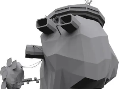 Kono Station Low-poly 3D model
