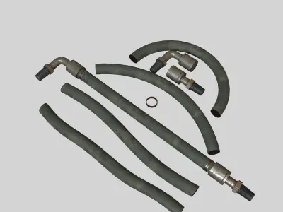 Hydraulic pipeline cloth 3D model