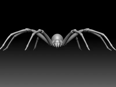 Brown Recluse Spider Low-poly 3D model