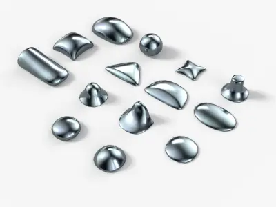 circuit Board Solder Blocks set with 4 different Texture sets 3D model