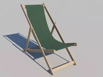 Deck chair 3D model buy