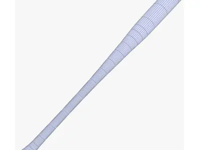 Baseball Bat Low-poly 3D model 23