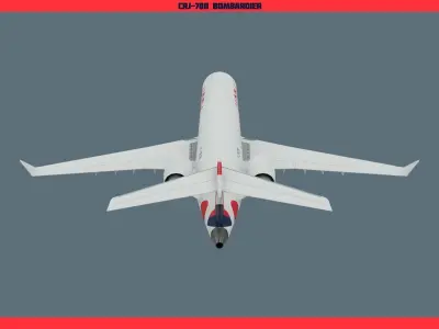 CRJ700 Hop Low-poly 3D model