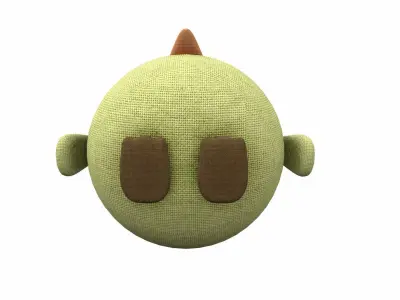 Plush toy bird 3D model