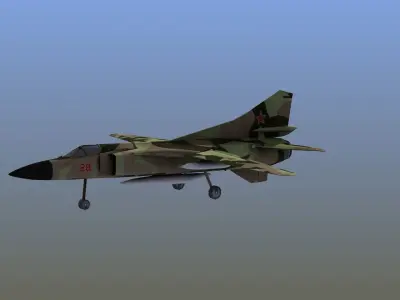 Mig-23 Flogger LD1 Low-poly 3D model