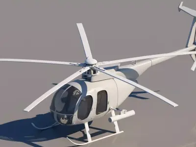 Ah-6j Helicopter 3D model