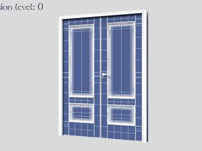 Birch Double Leaf Door 3D model