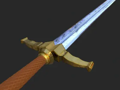 Elegant Sword  Game ready 3d model PBR Low-poly  Low-poly 3D model