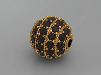 Fireball Charm 3D model