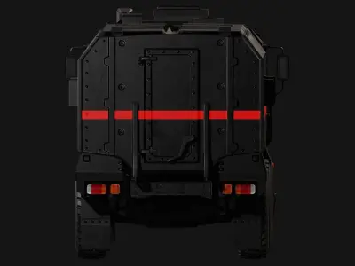 Kamaz Typhoon Truck Low-poly 3D model