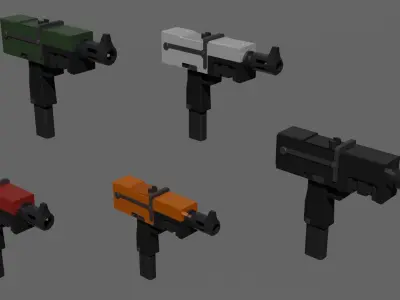 Warhammer 40k Autopistol Pattern Voss Mk 10 Low-poly 3D model