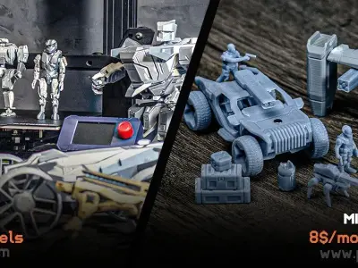 Mech scifi miniature Free 3D print model