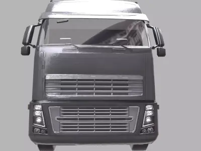 Goods Carrier Truck Low Poly Low-poly 3D model